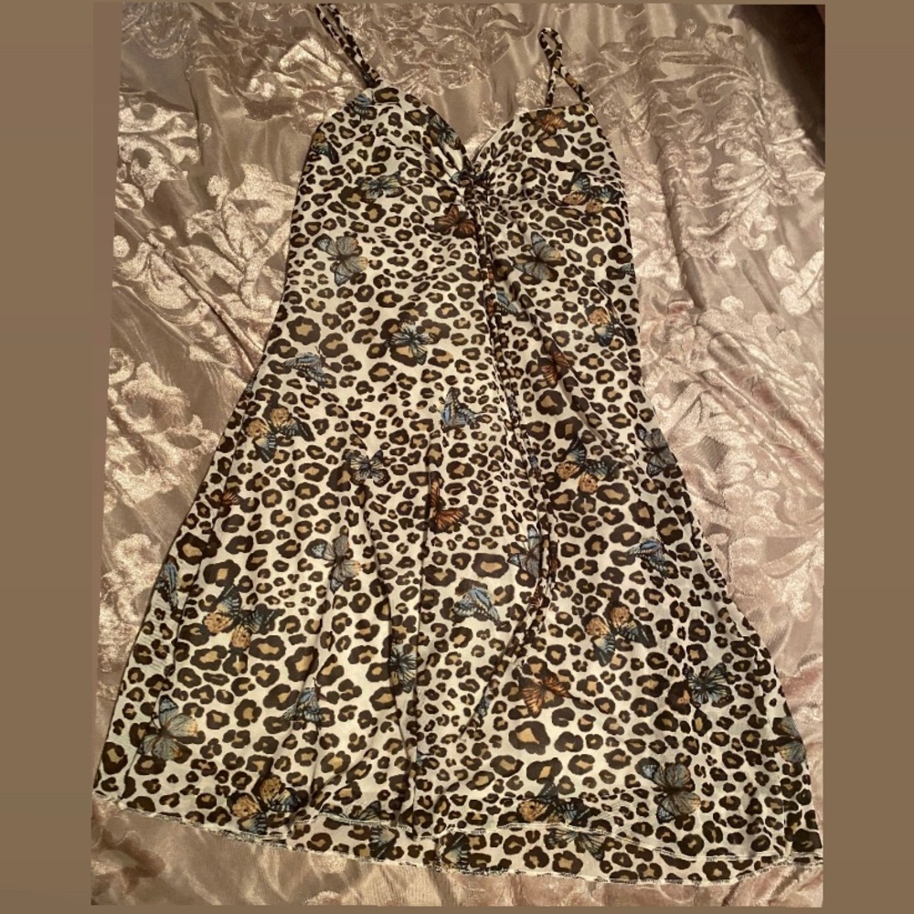 Cheetah and butterfly print dress